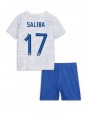 Otroški Nogometna dresi replika Francija William Saliba #17 Gostujoči SP 2022 Kratek rokav (+ hlače)